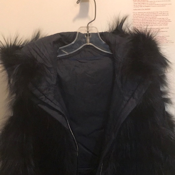 Dyed Blue Fox Fur Vest